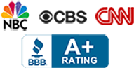 As Publicized on NBC, CBS, CNN. BBB A+ Rating